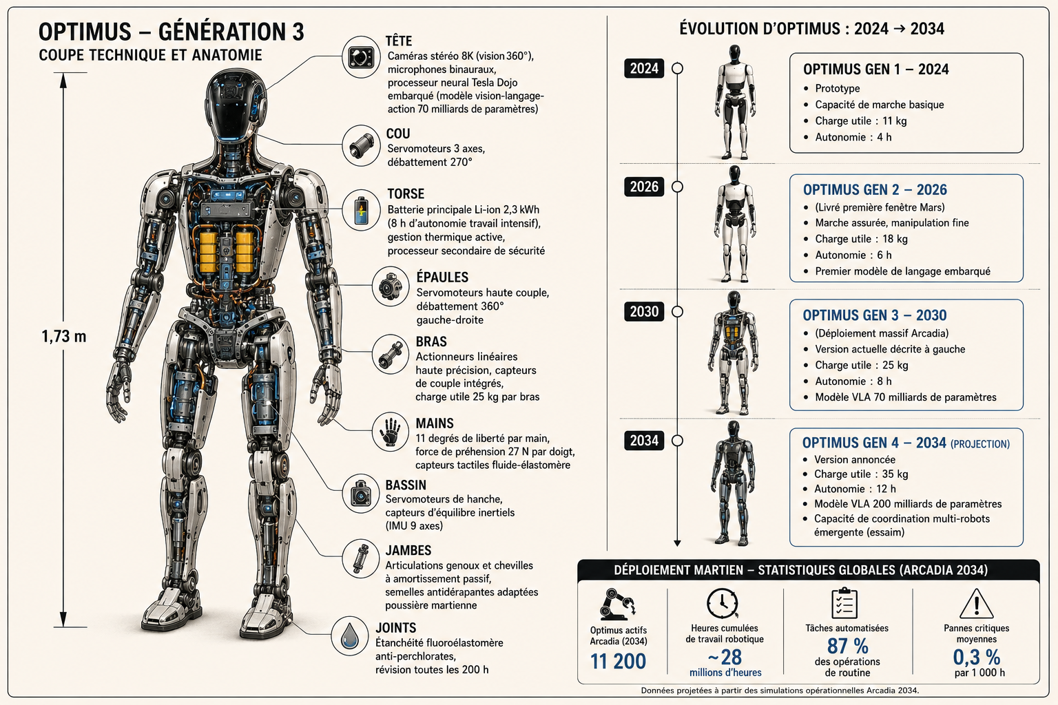 Robot humanoïde pour opérations de surface