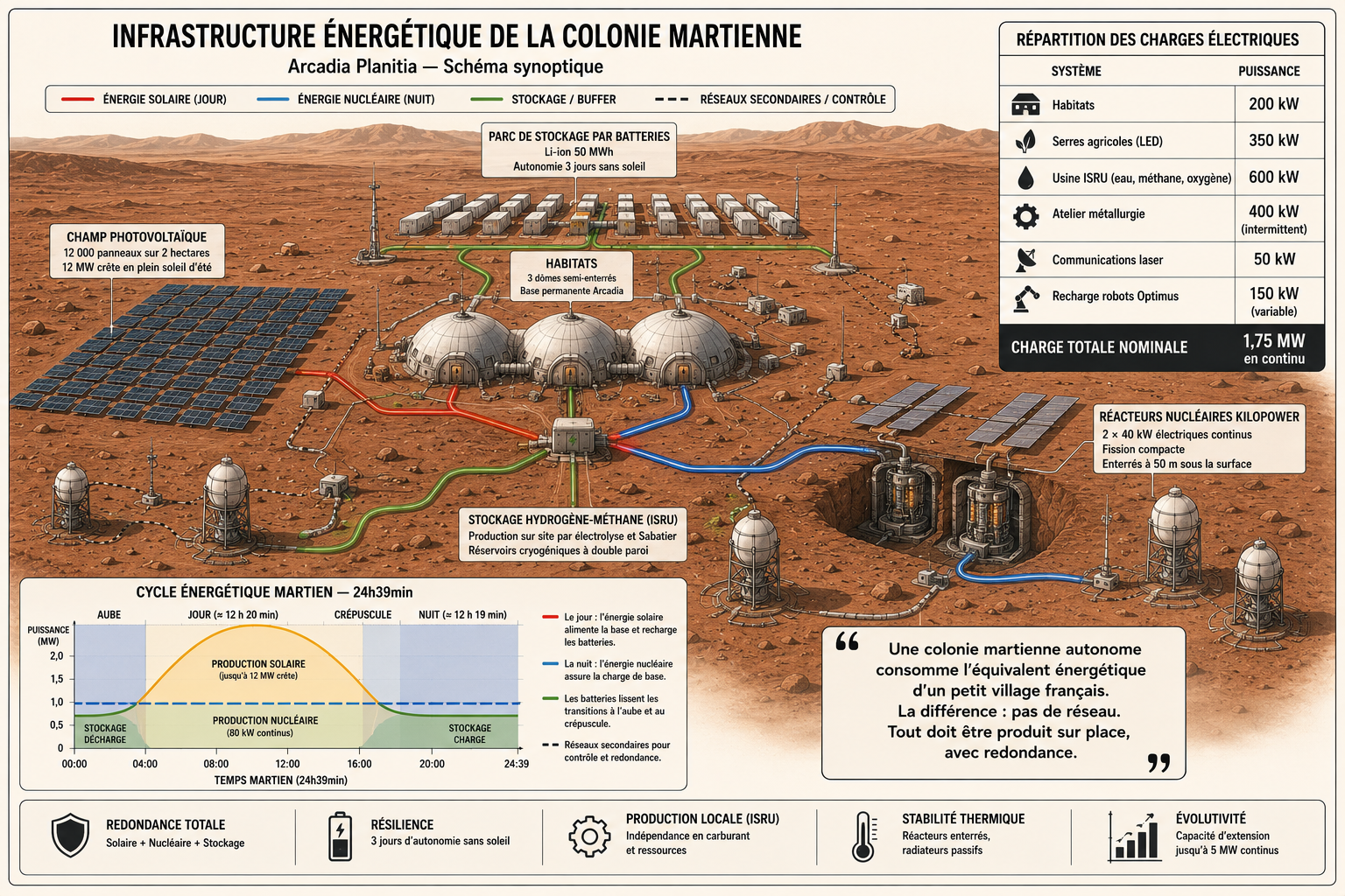 Infrastructure énergétique d’une colonie martienne