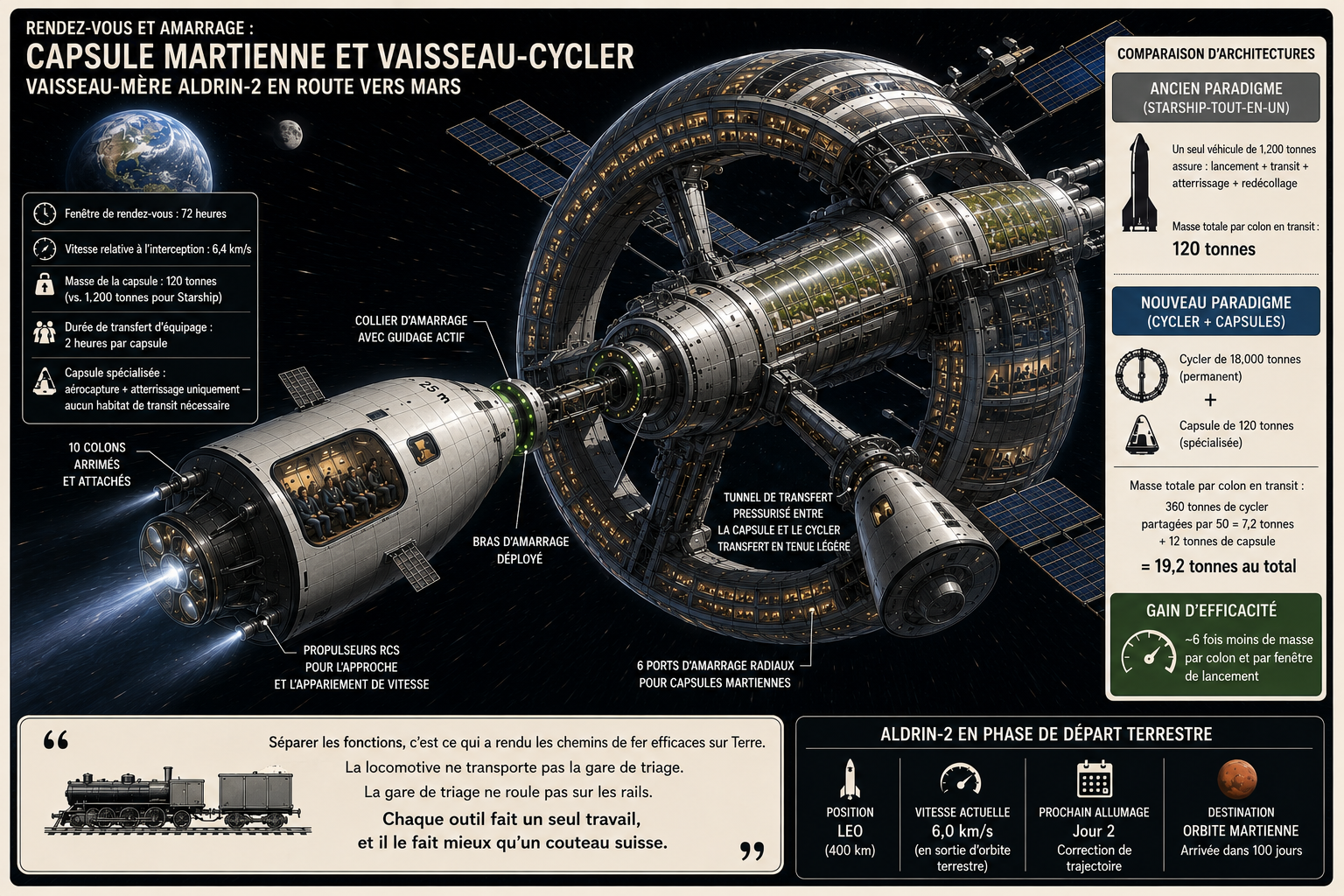 Vaisseau interplanétaire à gravité artificielle — concept