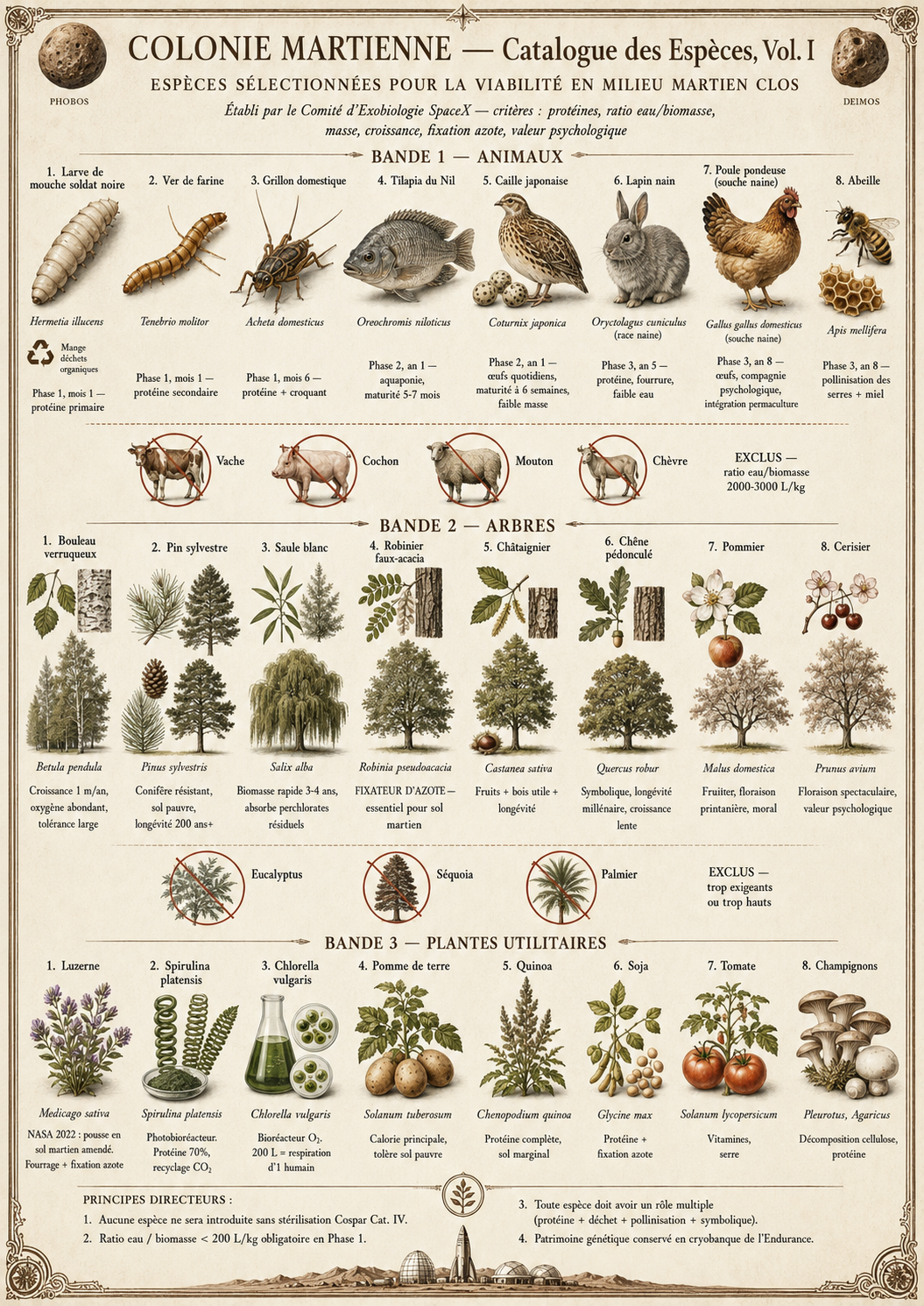Cultures et espèces alimentaires