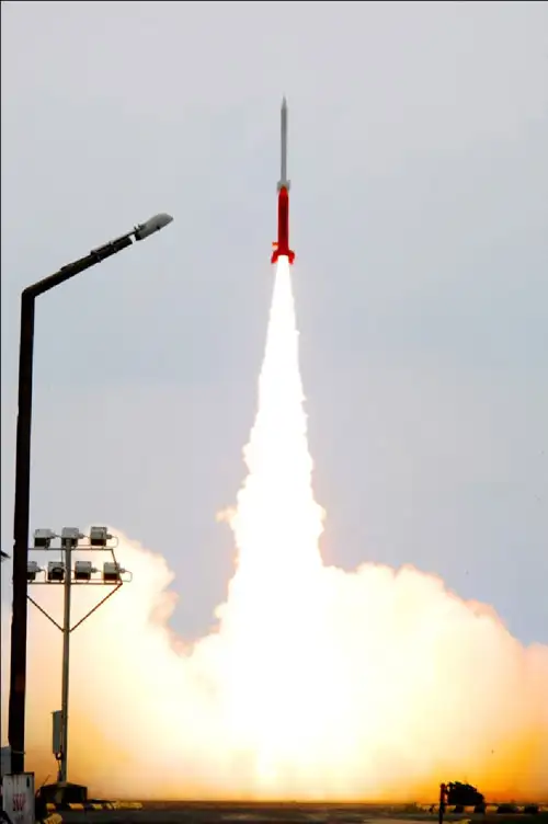 Fusée-sonde des premières campagnes de Thumba, aux origines du programme spatial indien.