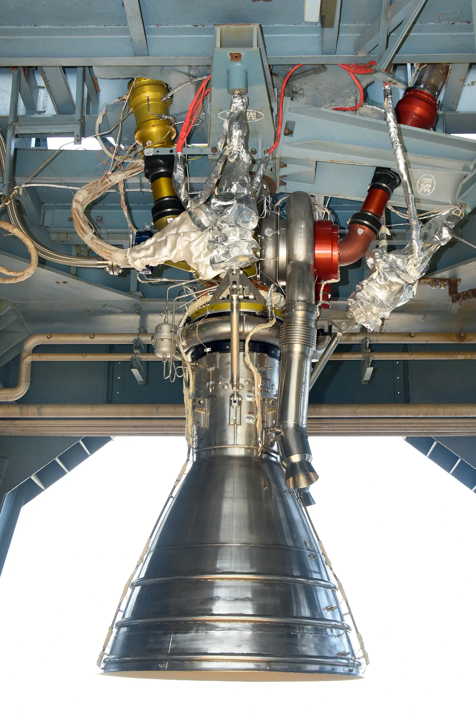 Moteur Vikas de l’ISRO lors d’une campagne d’essais de qualification pour le programme Gaganyaan.