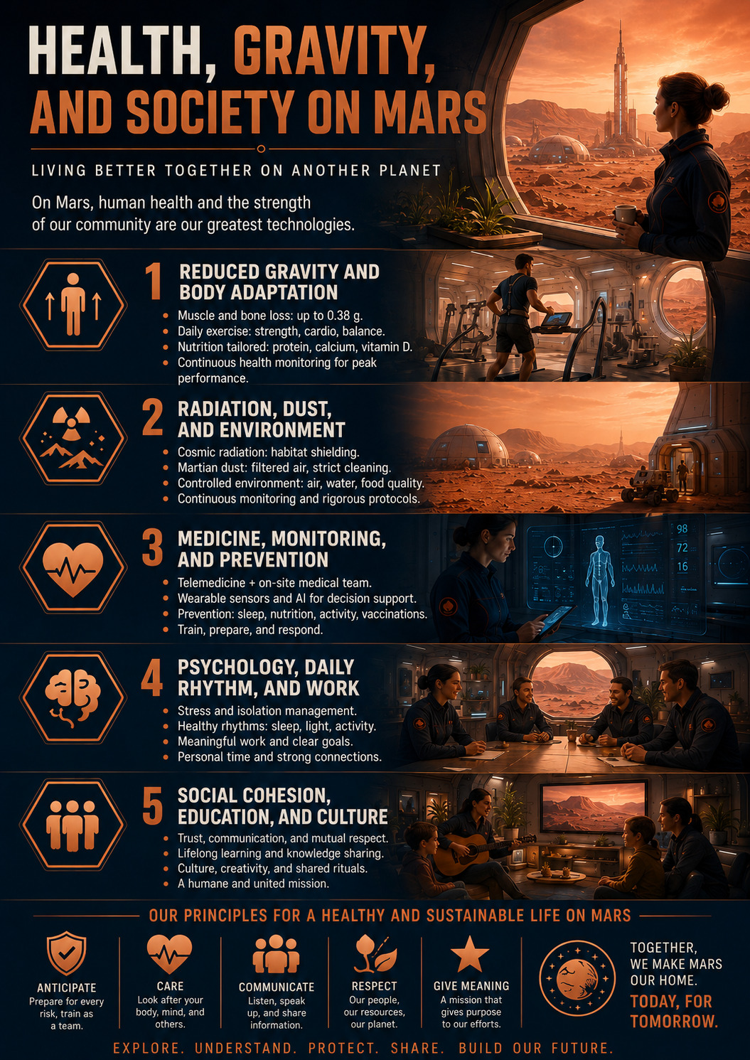 Colonist health and well-being.