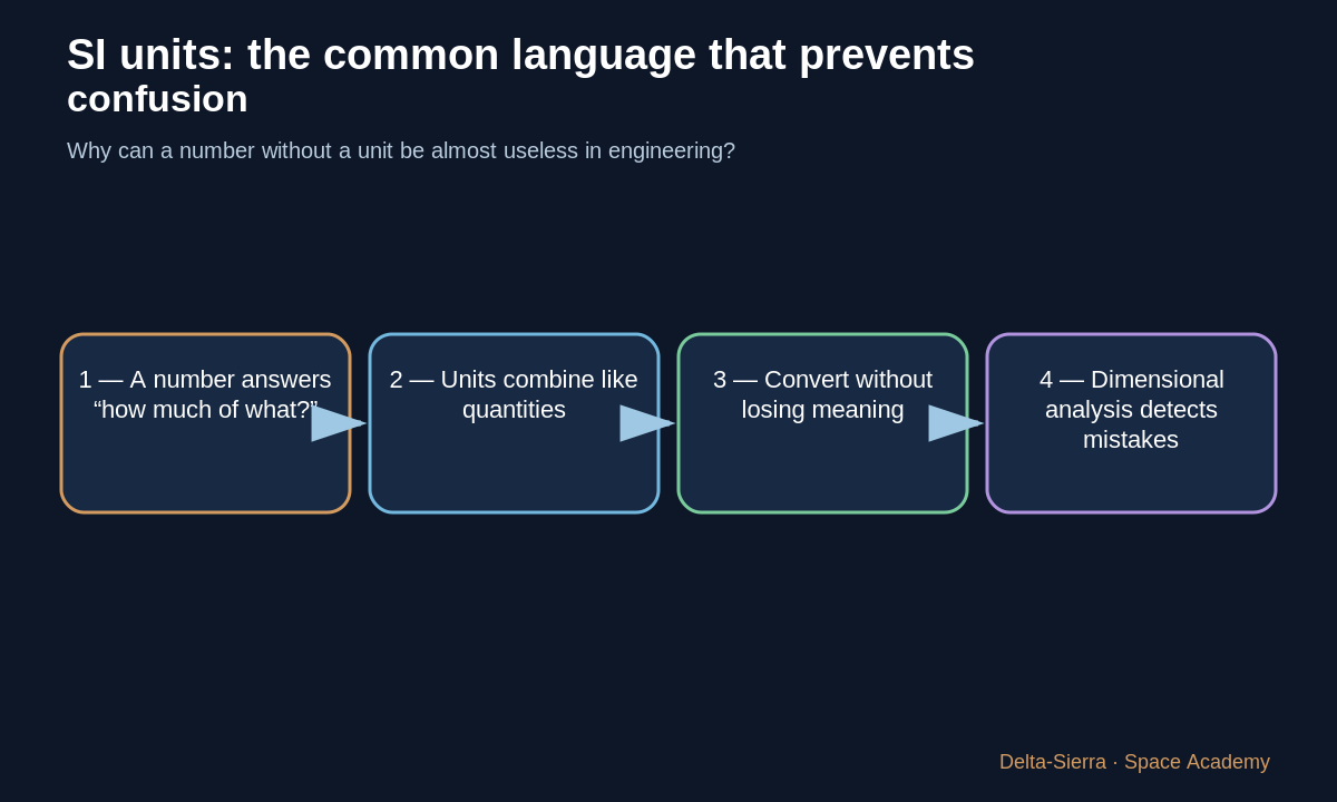 Concept map of SI units