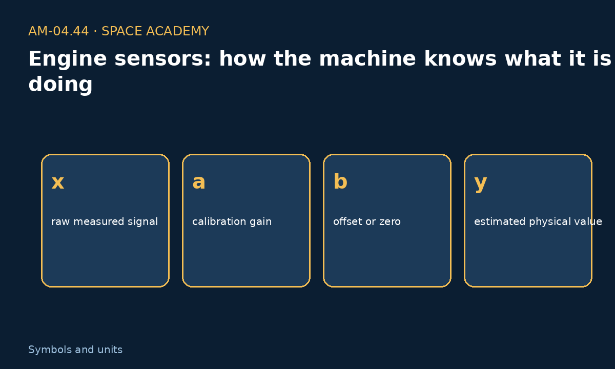 Learning diagram 2: 2 — How to read the symbols and units — Engine sensors: how the machine knows what it is doing